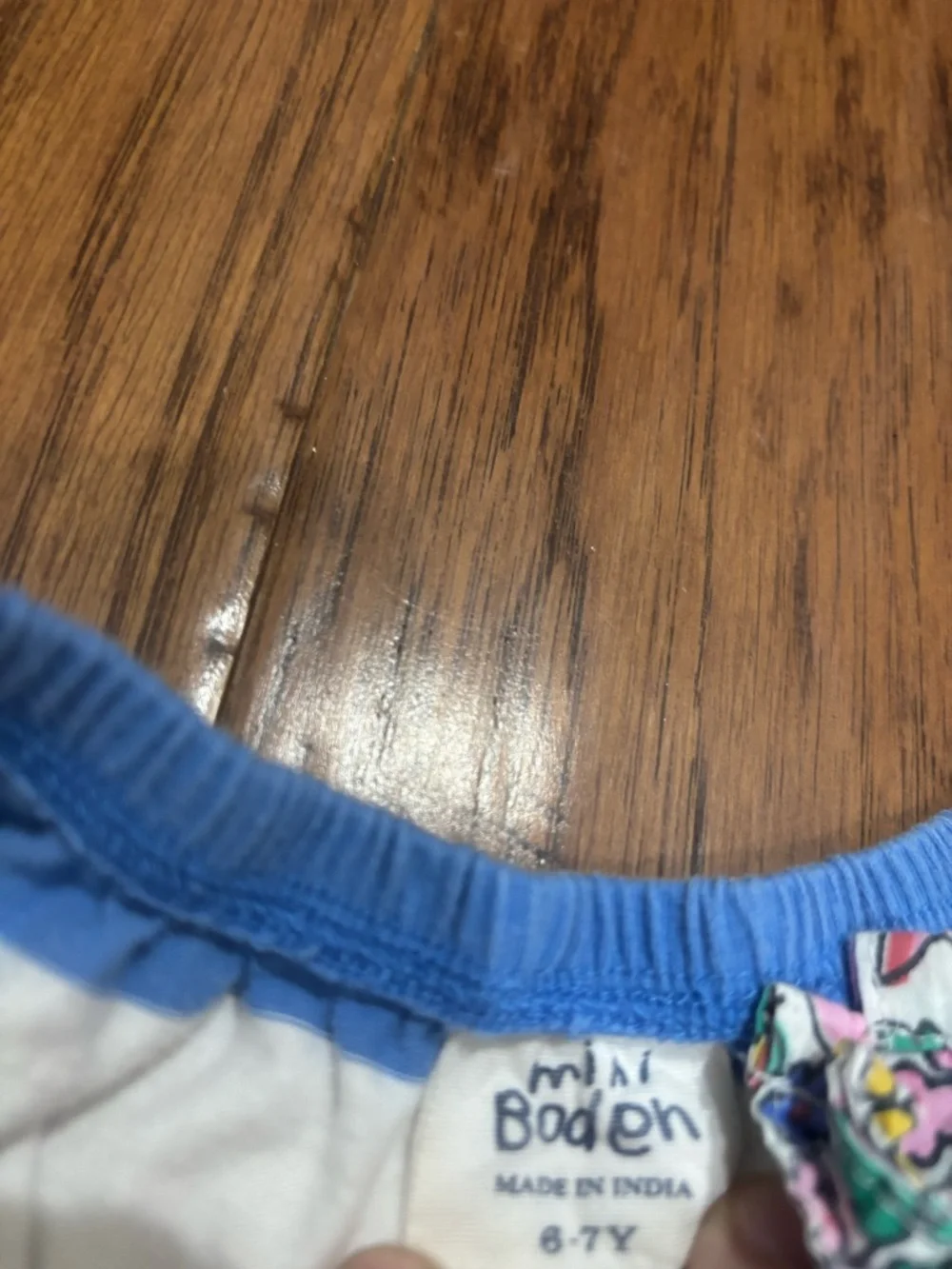 Mini Boden Blue White Stripe Butterfly Dress Size 6-7Y